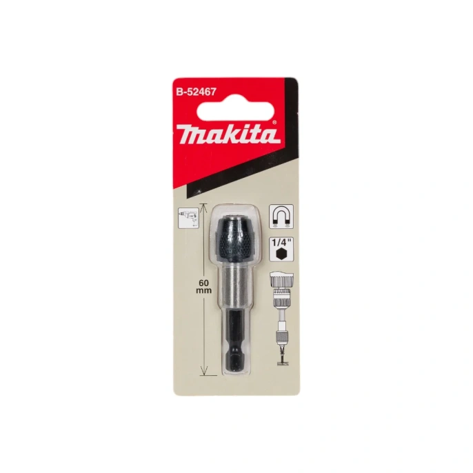 Держатель магнитный с зажимным патроном (60 мм; 1/4) Makita B-52467