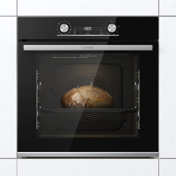 Духовой шкаф электрический Gorenje BOSX6737E09BG,  77л,  дверца с 2 стеклами,  черный