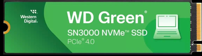 SSD накопитель WD Green SN3000 500ГБ, M.2 2280, PCIe 4.0 x4,  NVMe,  M.2 [wds500g4g0e]