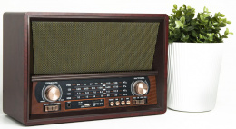 Радиоприемник портативный Сигнал БЗРП РП-340 дерево коричневое USB microSD (11515)