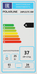 24" Телевизор POLARLINE 24PL51TC-SM HD, СМАРТ ТВ, Android, черный