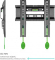 Кронштейн для телевизора Onkron FM1 черный 17"-43" макс.30кг настенный фиксированный