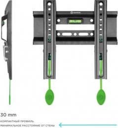 Кронштейн для телевизора Onkron FM1 черный 17"-43" макс.30кг настенный фиксированный