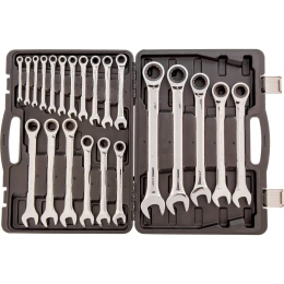 Набор комбинированных трещоточных ключей 22 шт MATRIX 14799