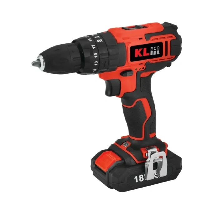 Ударная аккумуляторная дрель-шуруповерт KLECO 18 В / 2 Ач 12040 KE18DM-20DB