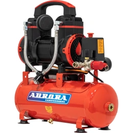 Компрессор Aurora PASSAT-8 BLACK тихий, безмасляный, 8 л, 170л/мин, 0.9 кВт 35008