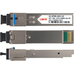 Трансивер/ SFP WDM module, 1.25G, 1310Tx/1550Rx, 3KM, DDM, SC (AC-SFBS-35G1-3)