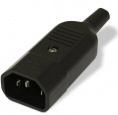 Разъем IEC 60320 C14 220В 10A на кабель Hyperline CON-IEC320C14