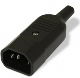 Разъем IEC 60320 C14 220В 10A на кабель Hyperline CON-IEC320C14