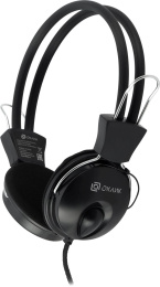 Гарнитура Oklick HS-M200,  для компьютера, накладные,  проводные, черный [1532011]