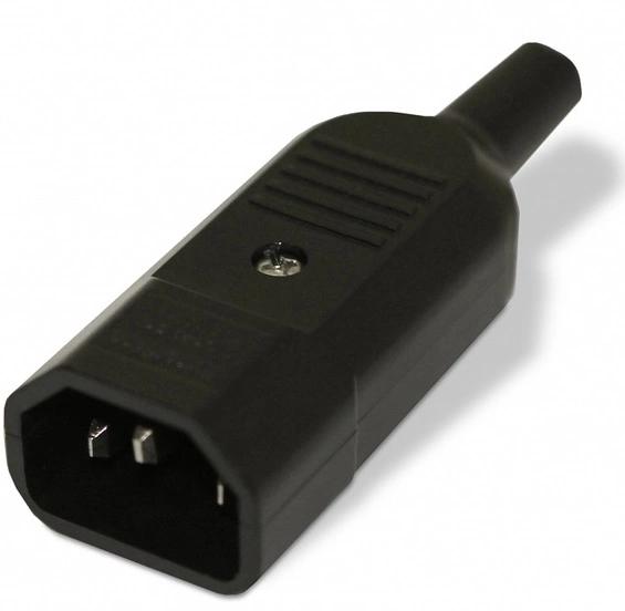 Разъем IEC 60320 C14 220В 10A на кабель Hyperline CON-IEC320C14