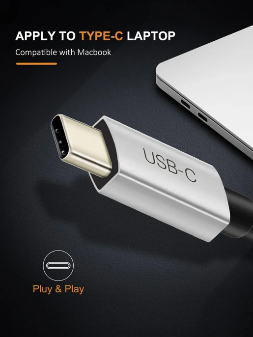 USB-C концентратор  CABLETIME (CT-C160-PU32) 6-в-1 с HDMI и USB 3.0
