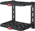 Стеллажная система Milwaukee PackOut (4932472127) (монтажные рельсы E-Track, быстроразъемная конструкция, каждая полка выдерживает вес до 22 кг, армированный металлом каркас, ударопрочная полимерная конструкция)