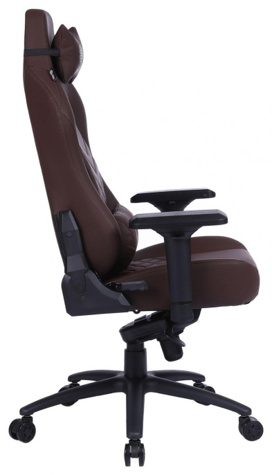 Кресло игровое Cactus CS-CHR-0112 коричневый экокожа с подголов. крестов. сталь
