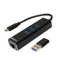 ORIGO OU330N/B1 Сетевой адаптер USB-C/Gigabit Ethernet с 3 портами USB 3.0 + переходник USB-C/USB-A