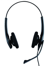 Гарнитура Jabra BIZ 1500 Duo QD, для контактных центров, накладные, проводные, черный [1519-0154]