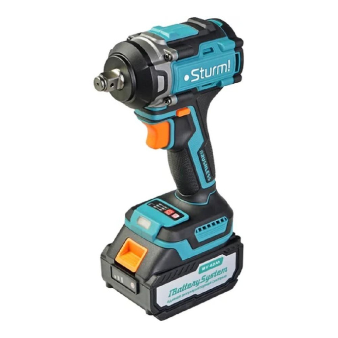 Гайковерт ударн б/щ Sturm!, 18В, 1BatterySystem, 500Нм, 1/2", 3скор, 1x4.0Ач, кейс [CD20500BL]