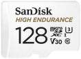 Карта памяти microSDXC UHS-I U3 Sandisk Max Endurance 128 ГБ, 100 МБ/с, Class 10, SDSQQVR-128G-GN6IA, 1 шт., переходник SD