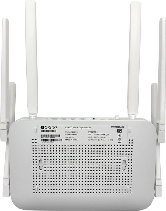 Роутер беспроводной Origo OWR3030AXG OWR3030AXG/A3A AX3000 10/100/1000BASE-T белый