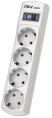 Сетевой фильтр Pilot Mini 4 розетки евро с заземлением , 10А/2.2кВа, автомат, 1.8 м/ Surge protector Pilot Mini 4 euro outlets, 10A / 2.2kVt, automatic circuit-breaker, 1.8 m