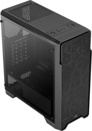 Корпус ATX Aerocool Ore Saturn FRGB-G-BK-v1, Midi-Tower, без БП,  черный [ore frgb-g-bk-v1]