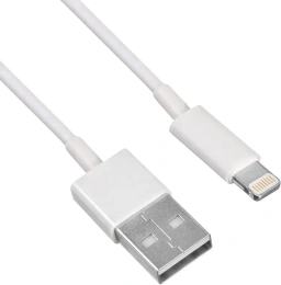 Кабель KINGPRICE KP-USBAL-1m,  Lightning (m) -  USB (m),  1м,  2.4A,  белый