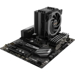 Кулер для процессора CPU Cooler be quiet! PURE ROCK 2 FX 150W, 4-pin PWM, 155mm, Al/Cu, 4x6mm, ARGB, 1x120mm, 42.6CFM, 24.4dBA, 2000RPM, S: 1700/1200/115X/2066/2011 -3 square ILM, AM5/AM4, black BK033