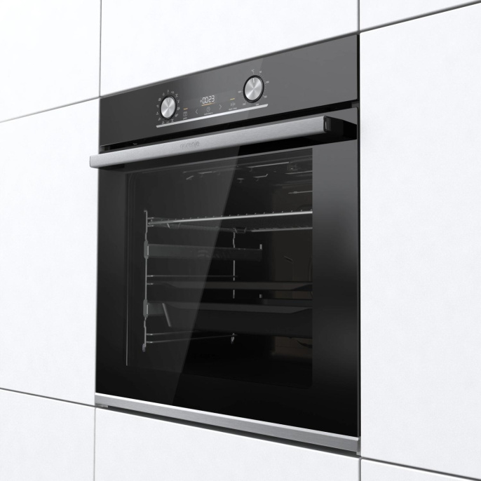 Духовой шкаф электрический Gorenje BOSX6737E09BG,  77л,  дверца с 2 стеклами,  черный