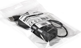 USB-Хаб концентратор 4-в-1 ExeGate DUB-42SW кабель-адаптер USB2.0 -- 4xUSB2.0, кнопки включения/отключения для каждого порта, Plug&Play, черный EX293977RUS
