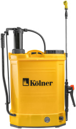 Опрыскиватель KOLNER KCSG 16/12BPH-SLA, аккумуляторный, напольный, 16л, желтый [кн16-12бпхсла]