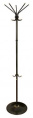 Вешалка напольная Бюрократ СС 136/BLACK черный основание круг наконечники латунь крючки двойные для верхней одежды метал. упак.:1шт