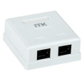 Розетка ITK (CS2-1C5EU-22) настен. RJ45 2 кат.5E UTP бел. (упак.:1шт)