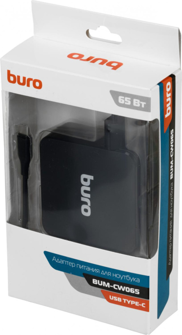 Блок питания Buro BUM-CW065 автоматический 65W 5V-20V 3.25A от бытовой электросети (BUM-СW065)