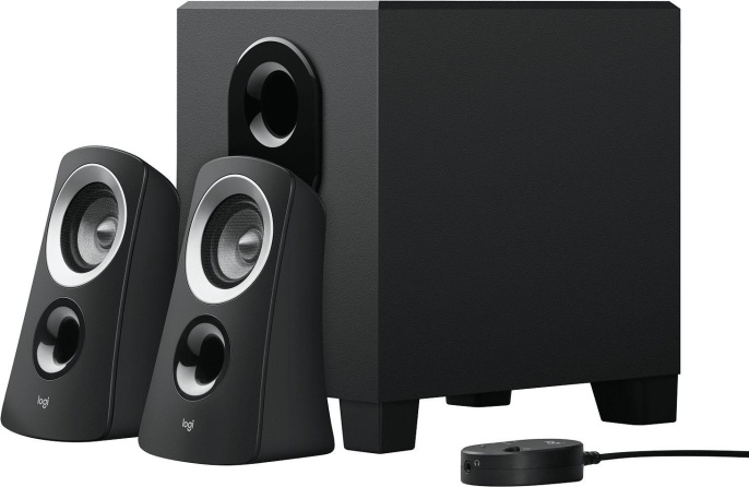 Колонки Logitech Z-313,  2.1,  черный [980-000413]