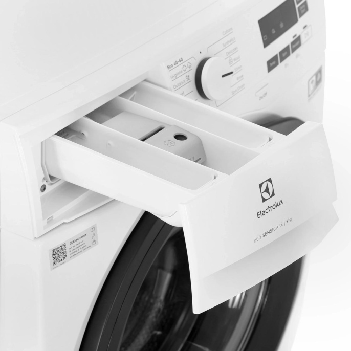 Стиральная машина Electrolux EW6F1492E, с фронтальной загрузкой, 9кг, 1400об/мин, с паром, инверторная,  с английской панелью управления