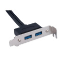  Cablexpert Планка USB 3.0 на заднюю панель низкопрофильная, 2 порта USB CC-USB3-RECEPTACLE-LP