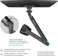 Кронштейн для мониторов Onkron G100 белый 13"-32" макс.9кг настольный поворот и наклон верт.перемещ.