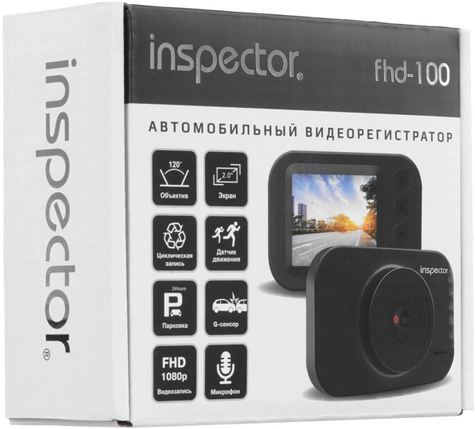 Видеорегистратор Inspector FHD-100 черный 1080x1920 1080p 120гр. GP2247