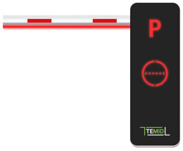 Шлагбаум Temid T-BGM1045L-LED левый, длина стрелы: 4.5 м, время подъема/опускания: 2.5 с, наработка на отказ: 3000000 циклов, мотор: электромеханический 120 Вт, питание: 220/110 В AC
