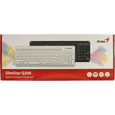 Клавиатура Genius SlimStar Q200 White USB 101КЛ (31310020412)