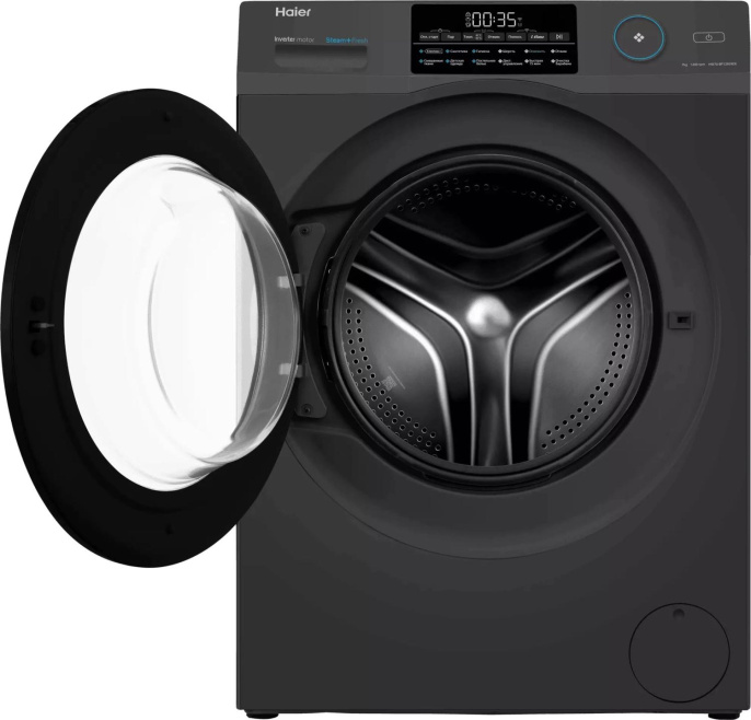 Стиральная машина узкая HAIER HW70-BP12959DE, с фронтальной загрузкой, 7кг, 1200об/мин, с паром, инверторная