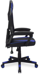 Кресло игровое Oklick -121G, искусственная кожа/сетка, до 150кг, черный/синий