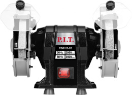 Заточный станок P.I.T. PBG125-C3 200 Вт, 2950 об/мин, круг Ø125х12.7х16 мм, пылезащита