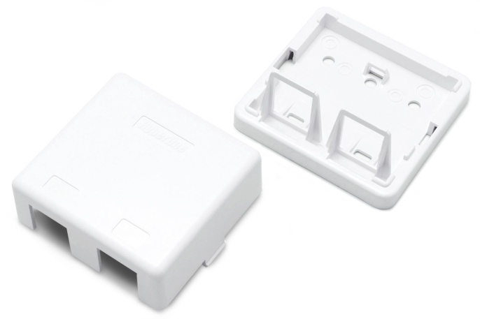 Розетка Hyperline SBB3-2-WH настен. Keystone 2 бел. упак.:1шт