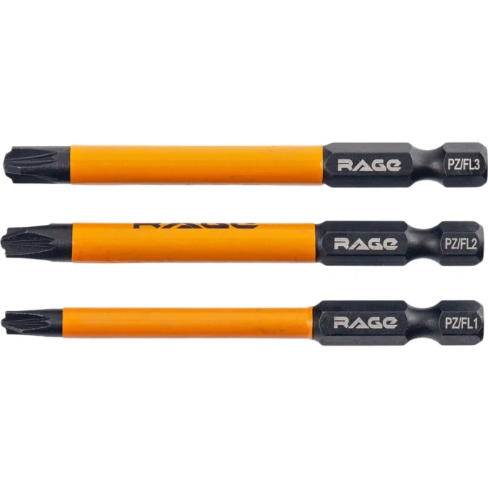Биты магнитные RAGE By VIRA S2 PZ/FL1, PZ/FL2, PZ/FL3 x 75 мм, 3 шт 554292