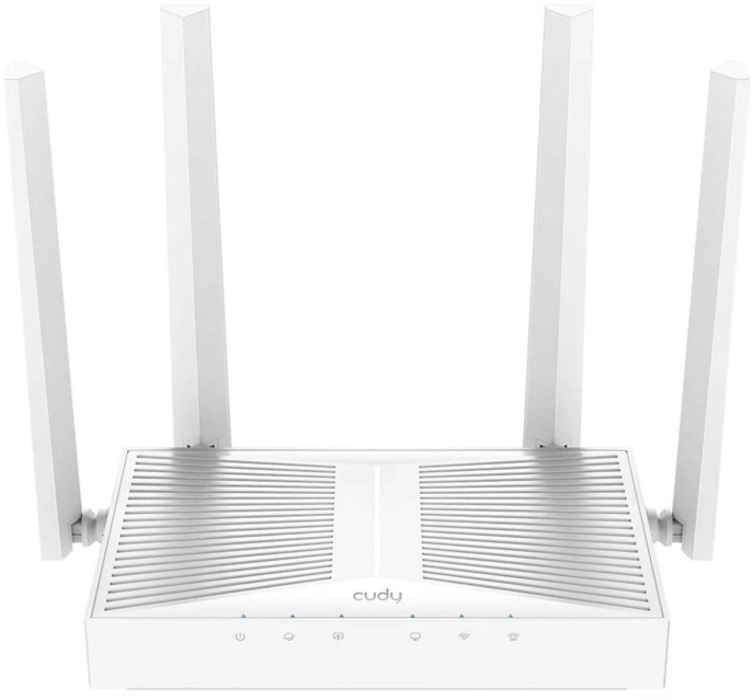 Wi-Fi роутер CUDY WR3000E,  Wi-Fi 6,  AX3000,  2.4/5ГГц, 4 LAN,  черный