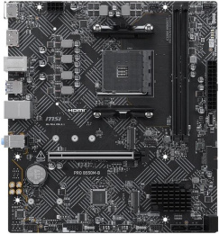 Материнская плата MSI PRO B550M-B Soc-AM4 B550 PCI-Ex16 2xM.2 1GbE LAN 3xARGB+RGB 2xDDR4 4600MHz+ DP+HDMI mATX RTL