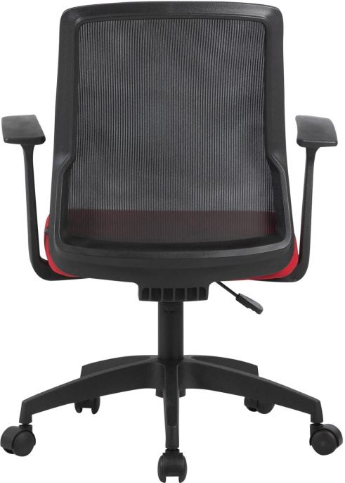 Кресло Cactus CS-MC222-BKRD, сетка/ткань, до 100кг, фиксированные подлокотники,  темно-красный