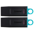 Флэш USB Kingston 64GB USB3.2 Gen 1 DataTraveler Exodia Black + Teal 2 шт/ Kingston 64GB USB3.2 Gen 1 DataTraveler Exodia Black + Teal 2 pcs DTX/64GB-2P
