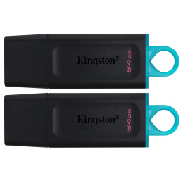 Флэш USB Kingston 64GB USB3.2 Gen 1 DataTraveler Exodia Black + Teal 2 шт/ Kingston 64GB USB3.2 Gen 1 DataTraveler Exodia Black + Teal 2 pcs DTX/64GB-2P